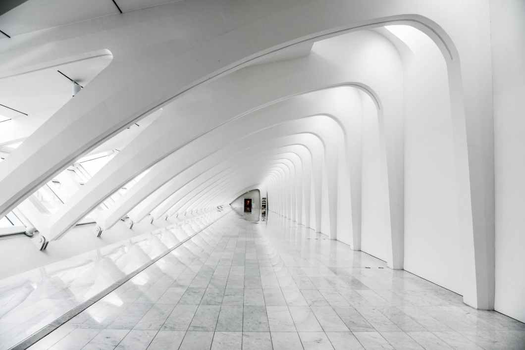 long exposure photography white dome building interior